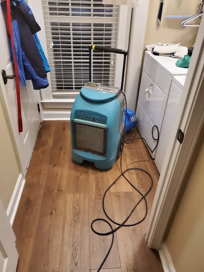 Commercial dehumidifier deployed for Flood Damage Cleanup in Sandy